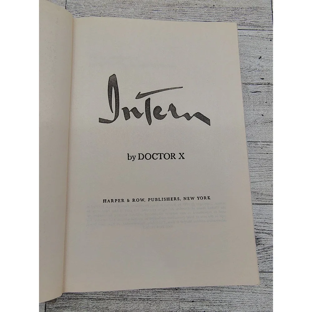 Intern‎ Doctor X 1965 Gray Cloth Hardcover Midcentury Medical Drama Shelf Decor